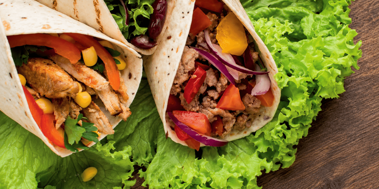 Wrap integral de pollo con vinagreta ligera