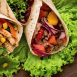 Wrap integral de pollo con vinagreta ligera