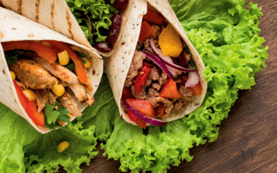 Wrap integral de pollo con vinagreta ligera