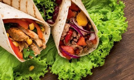 Wrap integral de pollo con vinagreta ligera