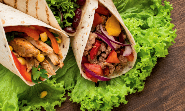 Wrap integral de pollo con vinagreta ligera
