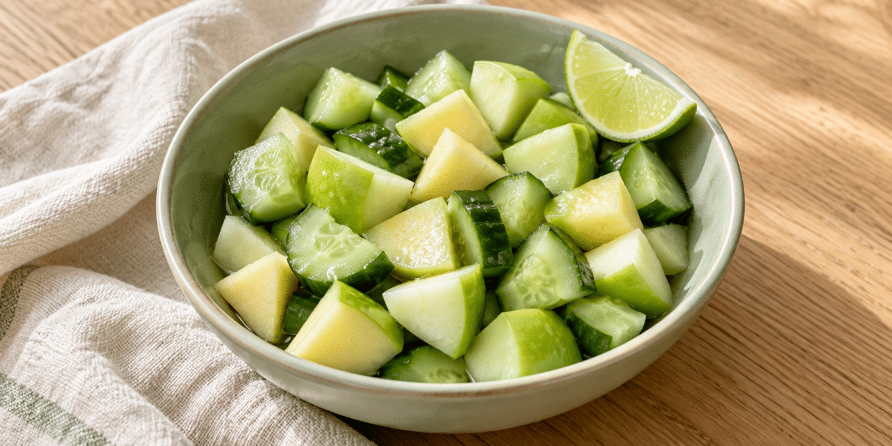 Pepino con manzana y mango verde