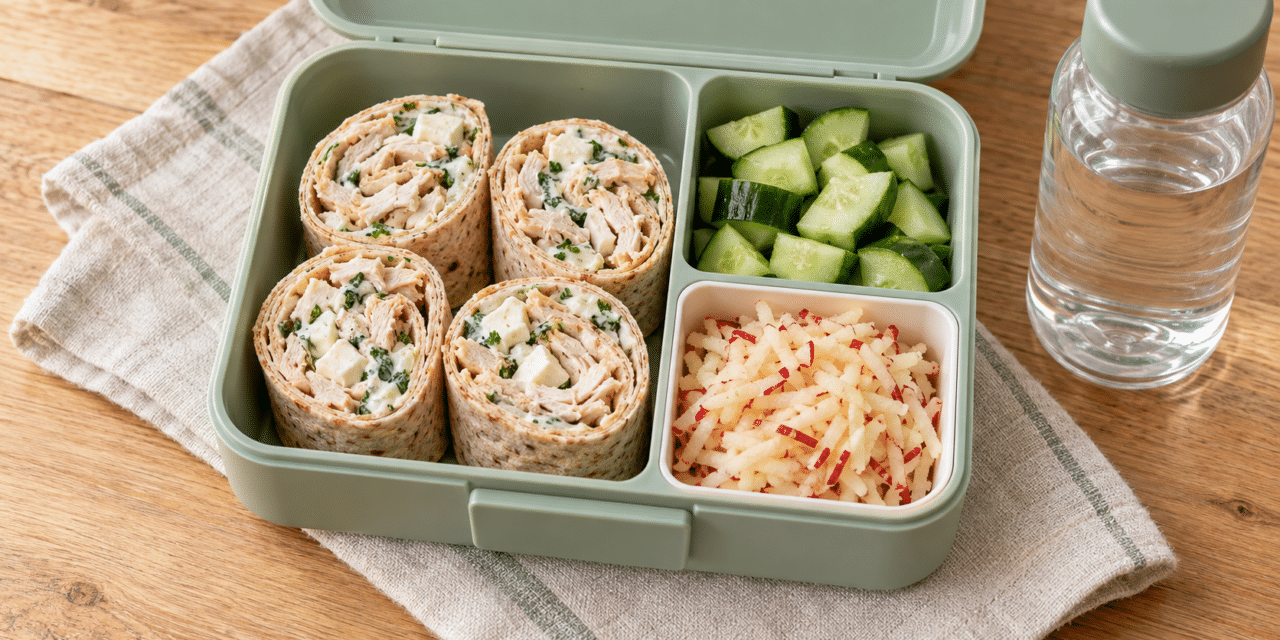 Rollitos de queso y pollo para una lonchera saludable