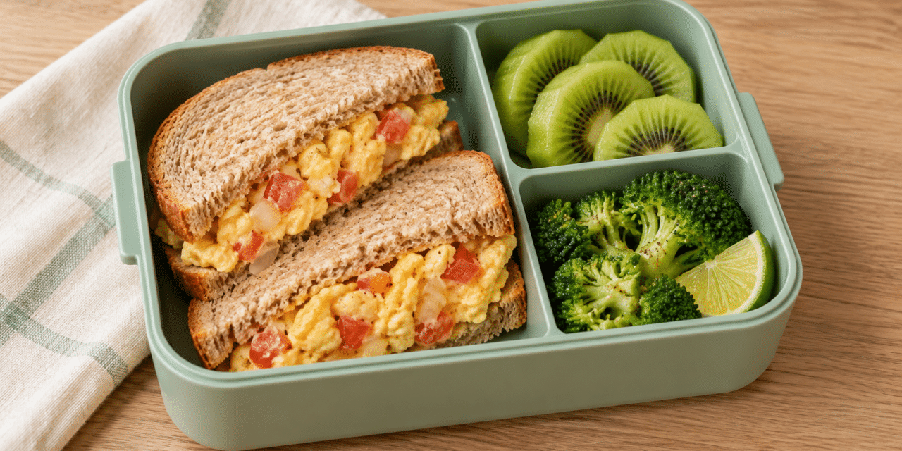 Sándwich de huevo para una lonchera saludable