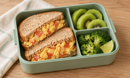 Sándwich de huevo para una lonchera saludable